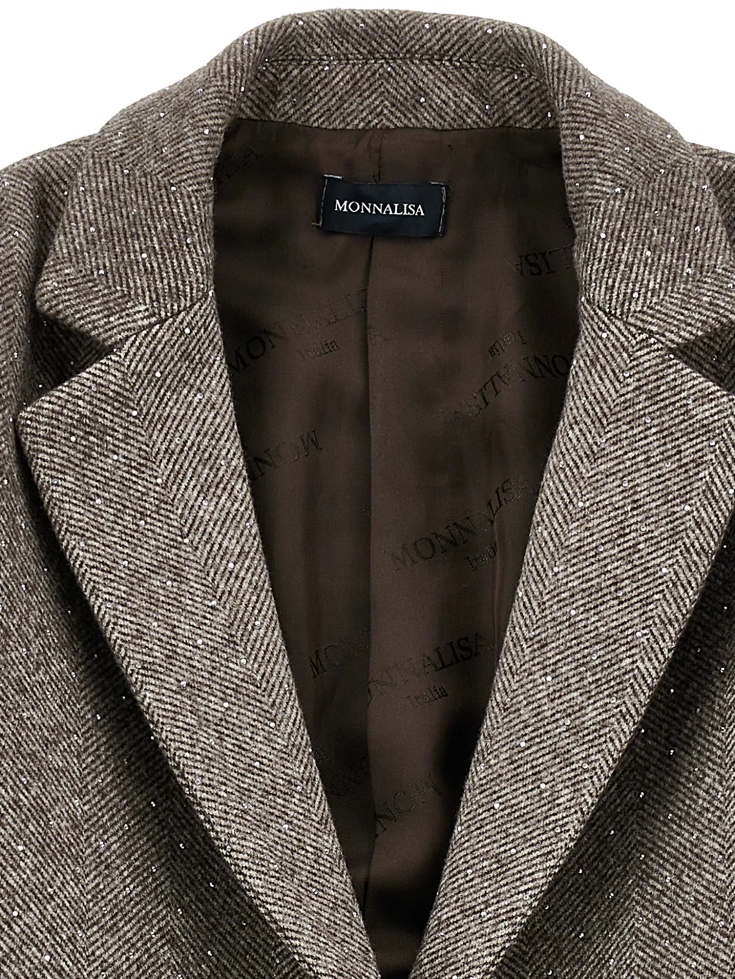 Blazer velour con strass