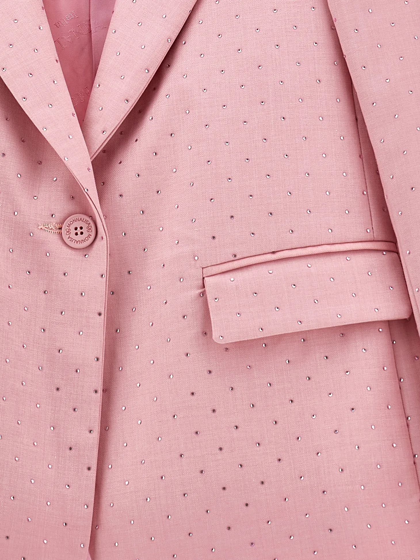 Blazer viscosa con strass