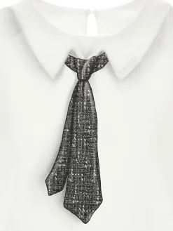 Blusa cotone organico black tie