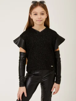 Blusa lurex con manicotti