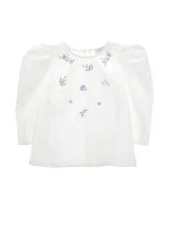 Blusa popeline ricamato