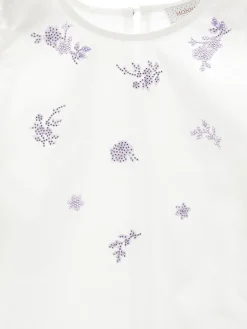 Blusa popeline ricamato