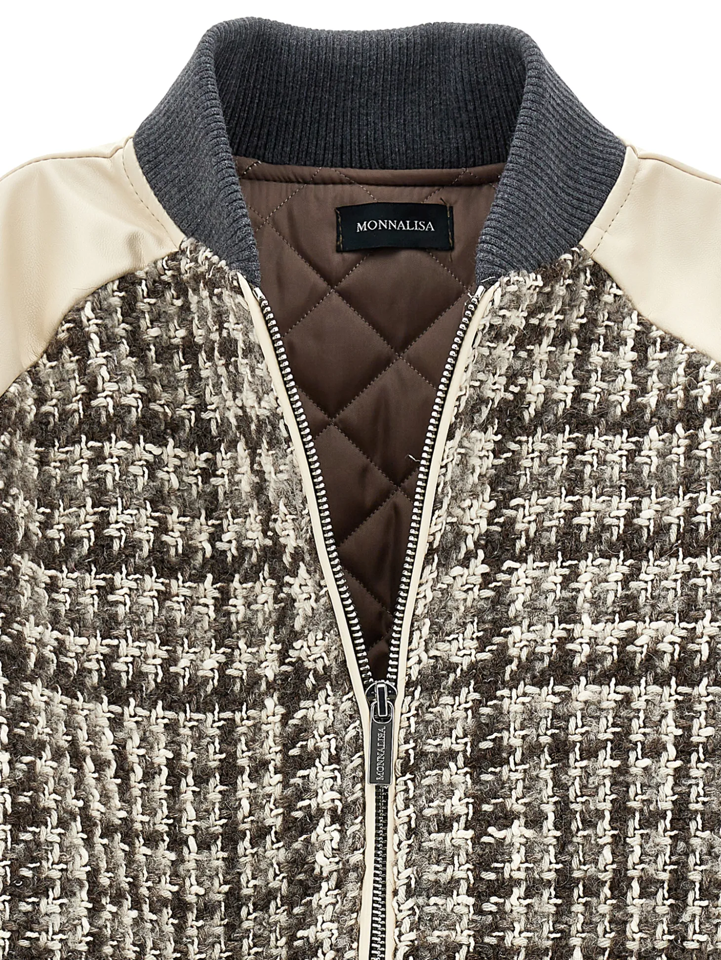 Bomber tessuto tweed