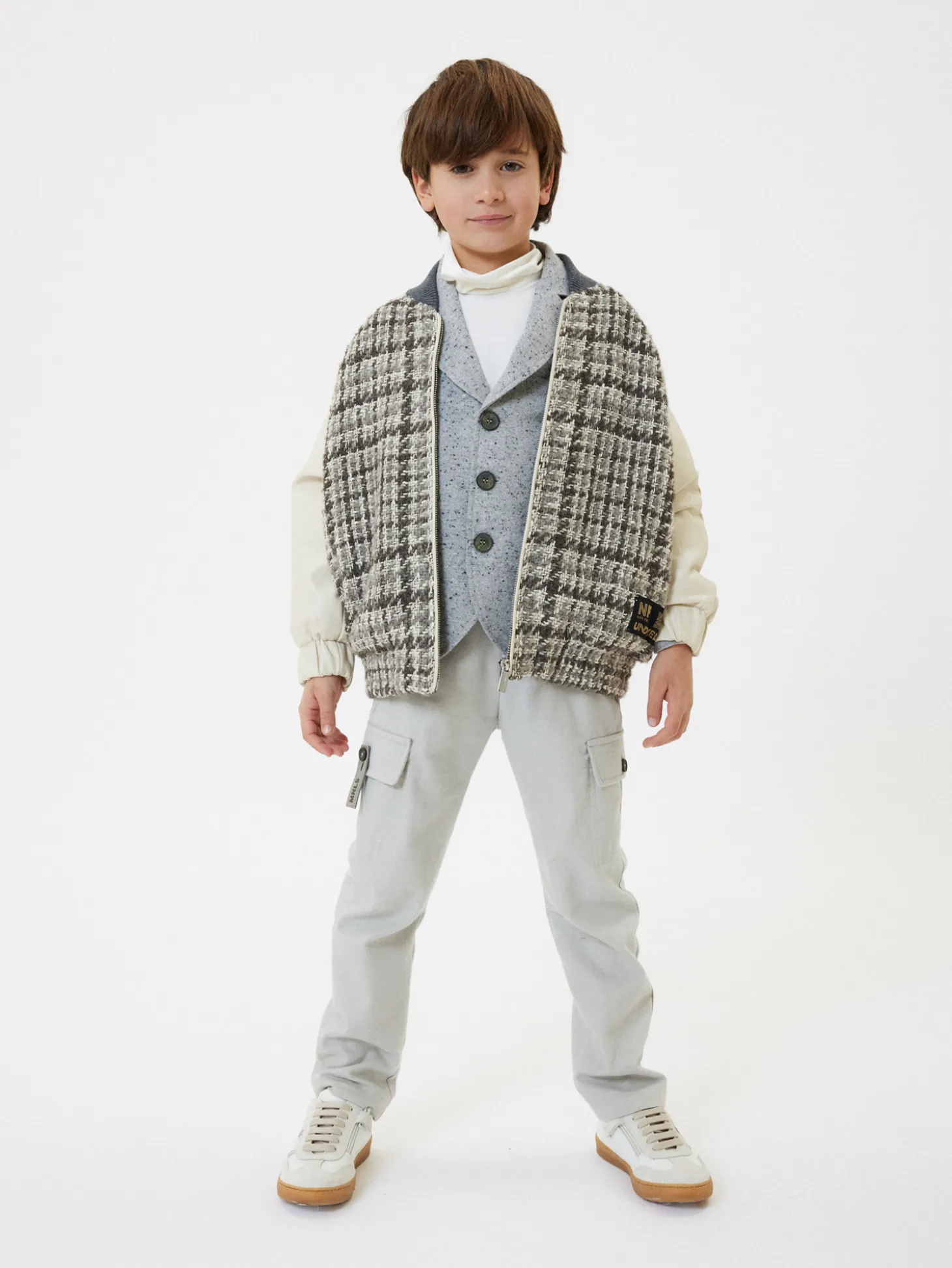 Bomber tessuto tweed