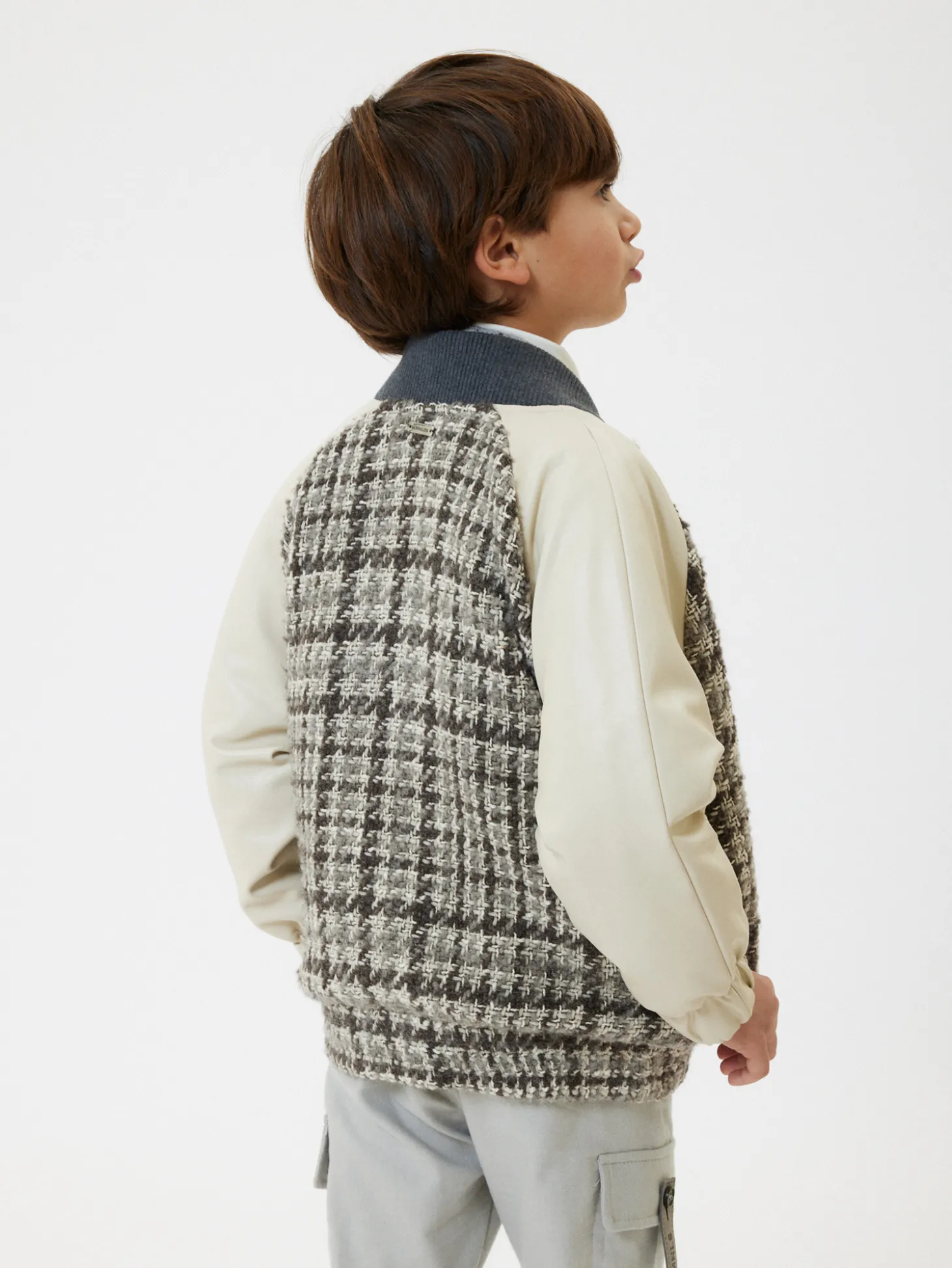 Bomber tessuto tweed