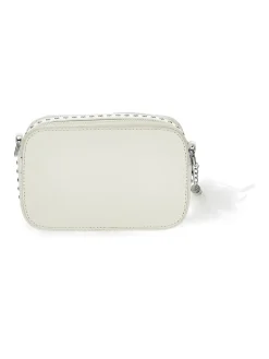 Borsa iconic logo e piume