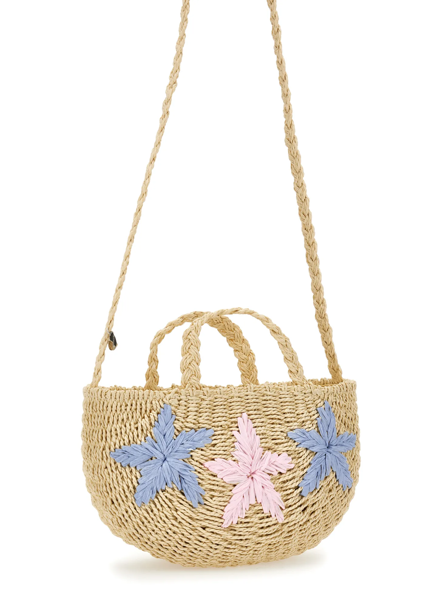 Borsa paglia con stelle