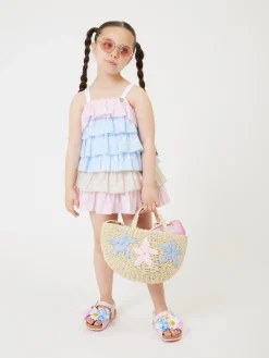 Borsa paglia con stelle