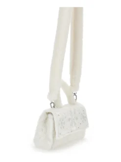 Borsa peluche con strass