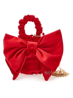 Borsa velluto maxifiocco