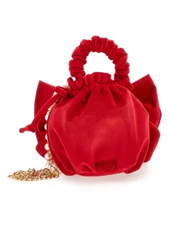 Borsa velluto maxifiocco