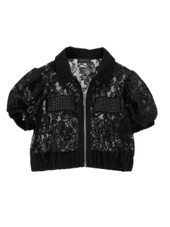 Camicia corta pizzo rebrod&eacute;