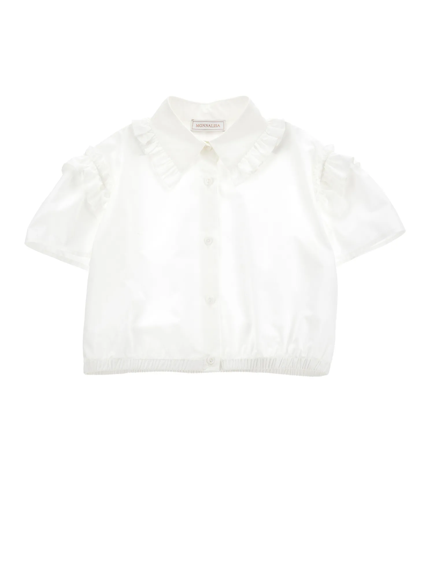 Camicia cotone con arricciatura