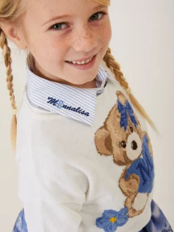 Camicia cotone con colletto ricamato