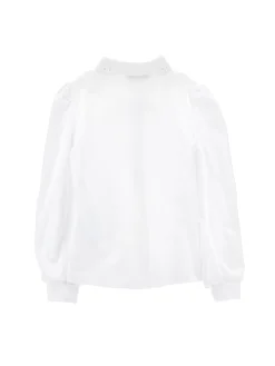 Camicia cotone organico con strass e fiocco