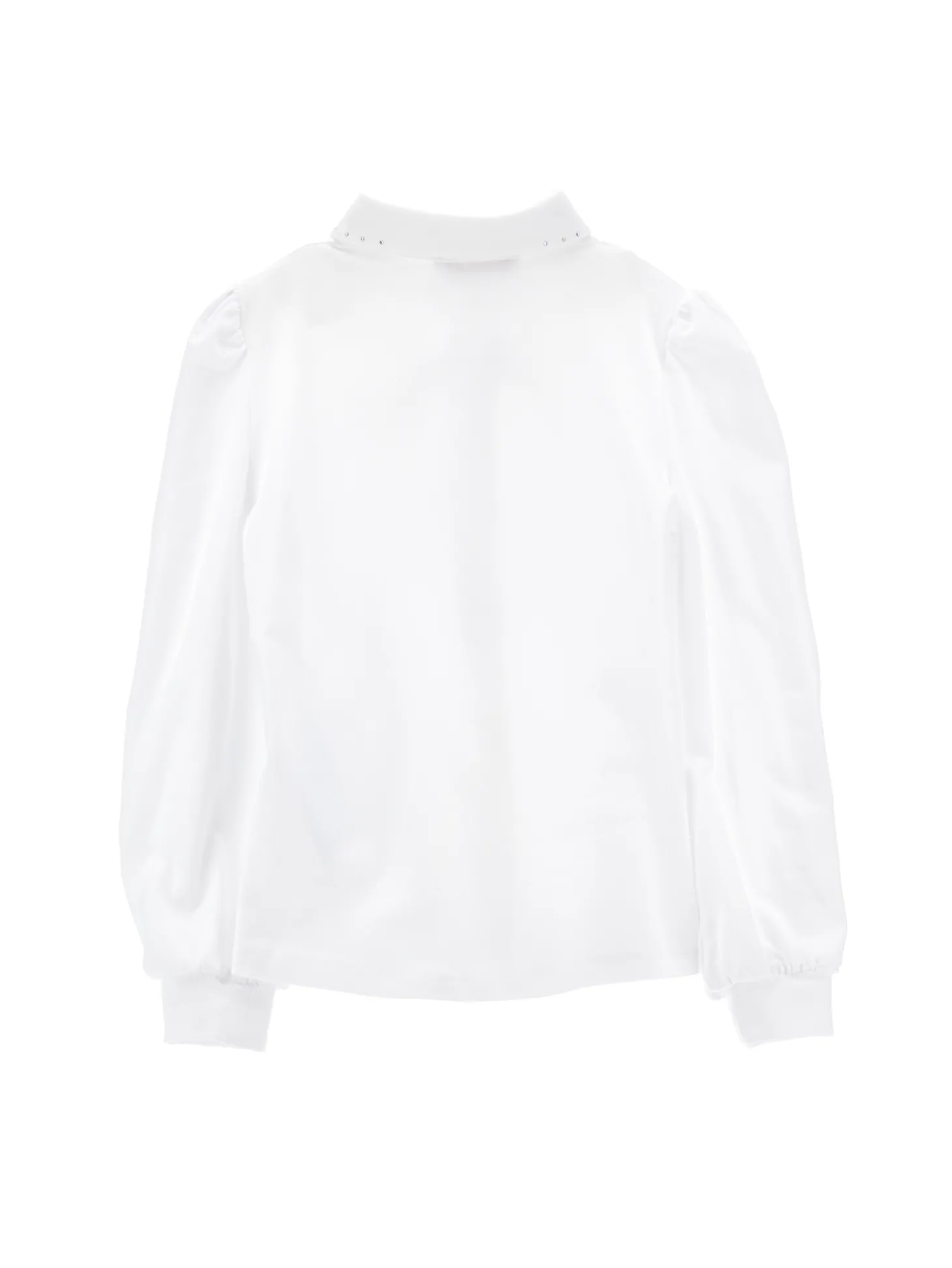 Camicia cotone organico con strass e fiocco
