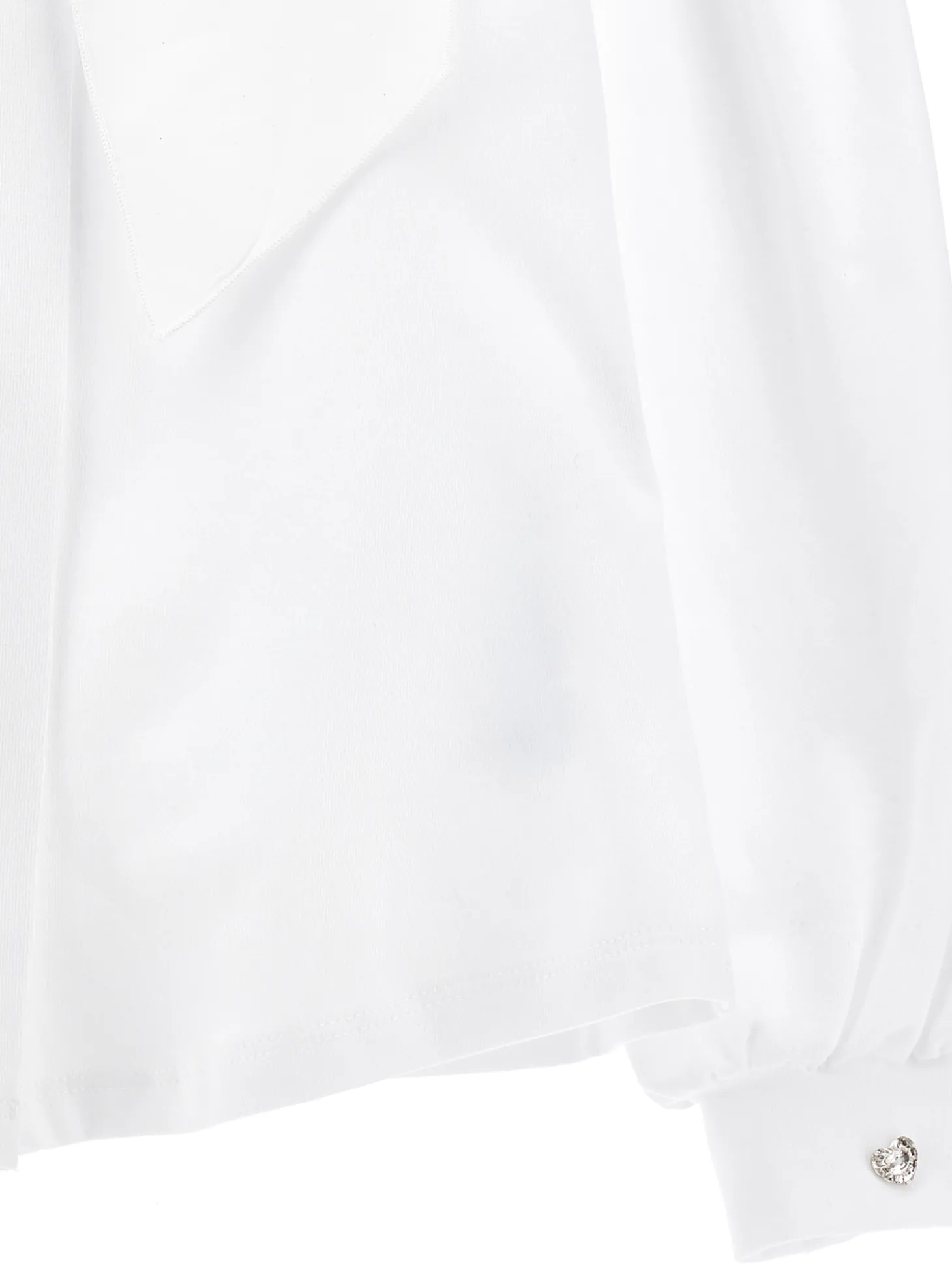 Camicia cotone organico con strass e fiocco