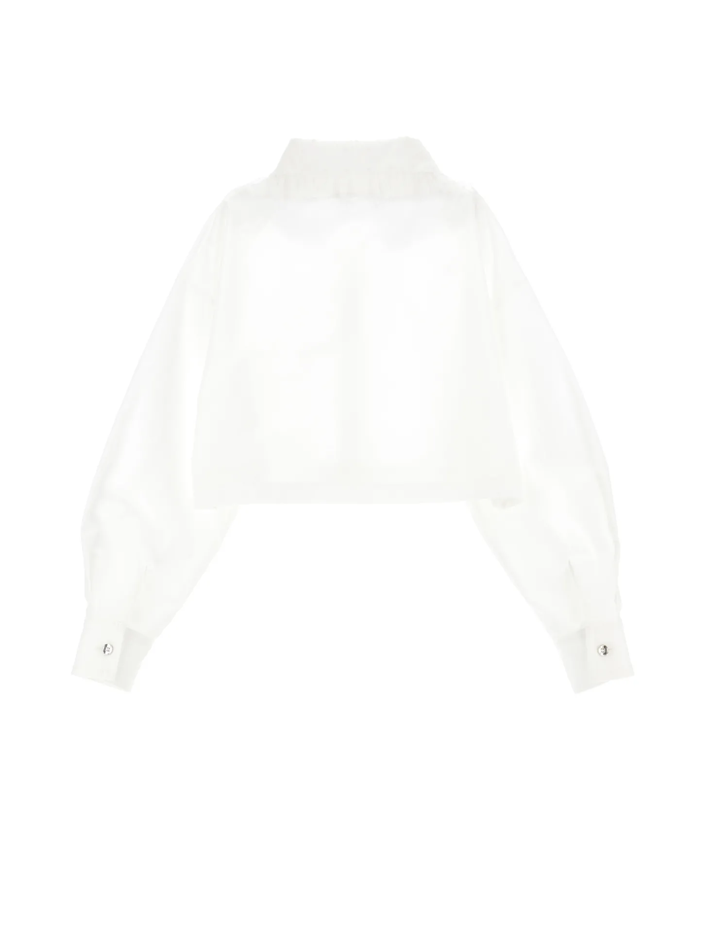 Camicia cropped colletto velluto