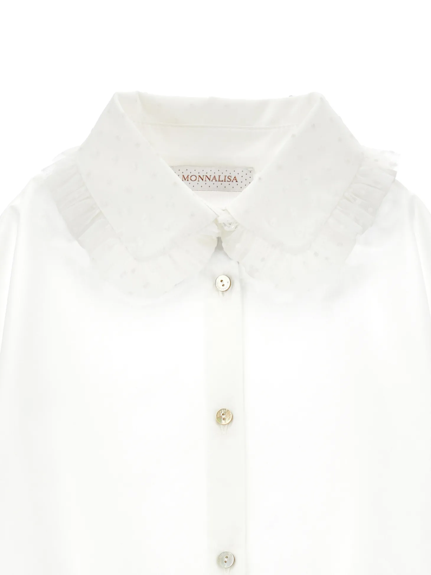 Camicia cropped colletto velluto