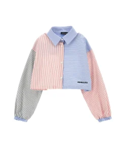 Camicia cropped patchwork