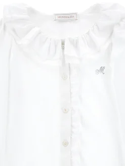 Camicia jersey con ruches