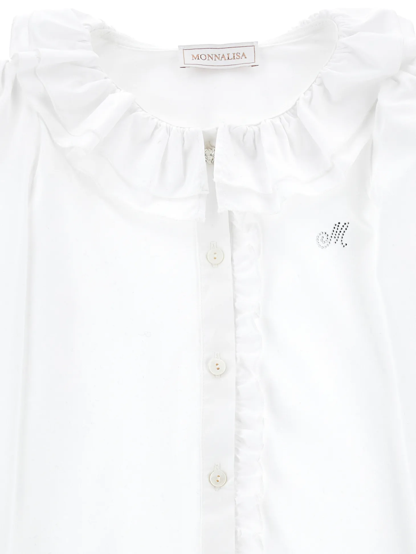 Camicia jersey con ruches