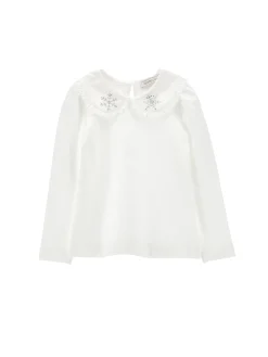 Camicia jersey con strass