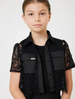 Camicia pizzo cropped