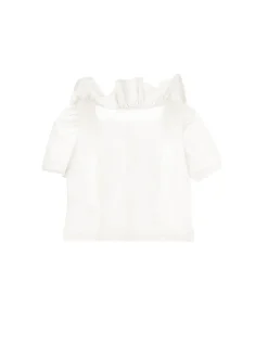 Camicia popeline con volants