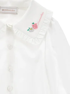 Camicia popeline ricamata