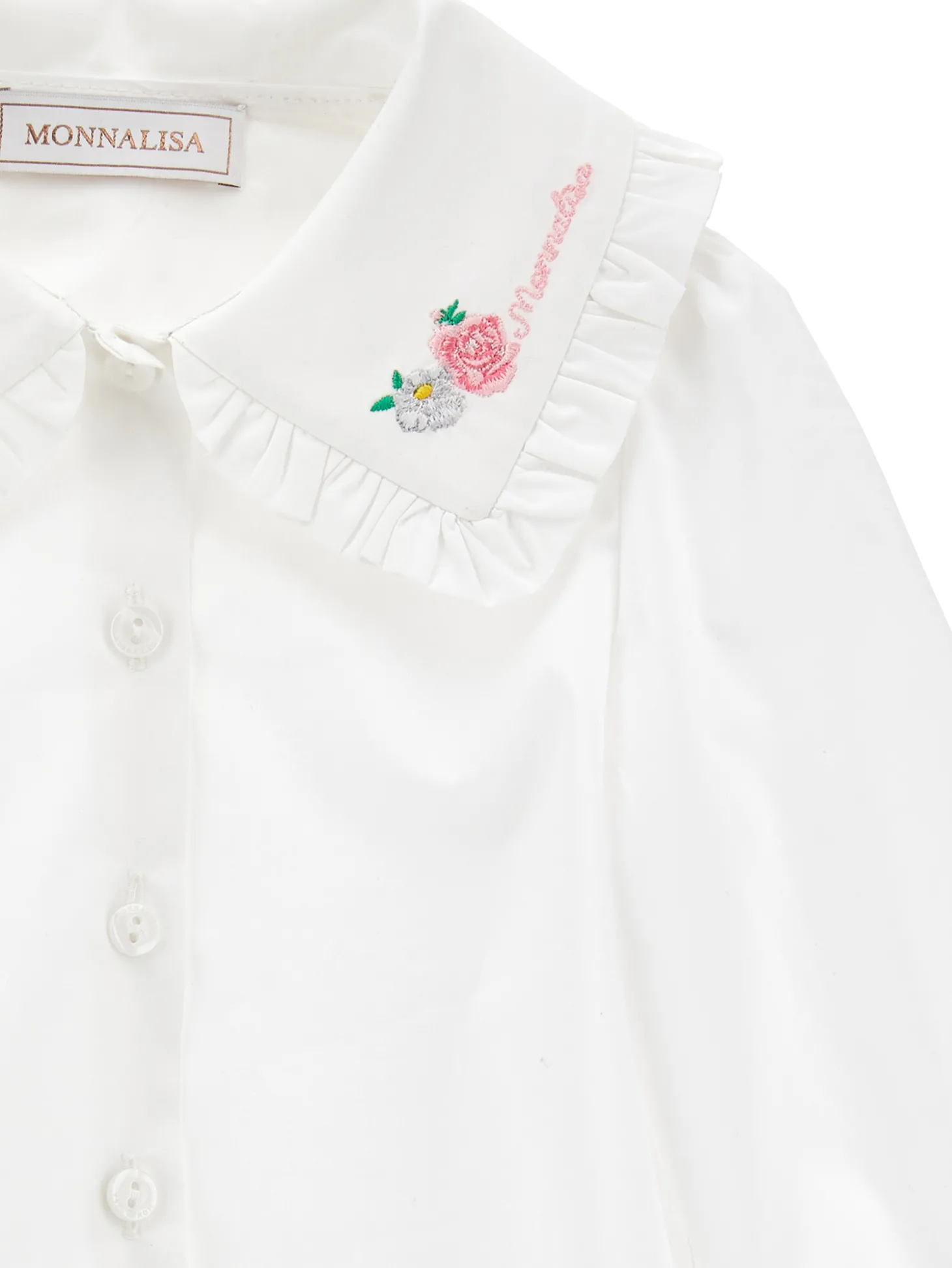 Camicia popeline ricamata