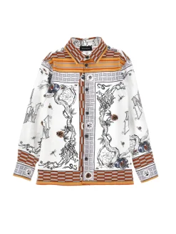 Camicia raso stampata