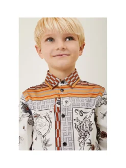 Camicia raso stampata