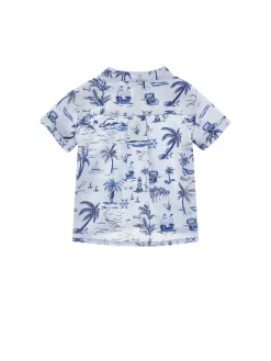Camicia stampa marine tela