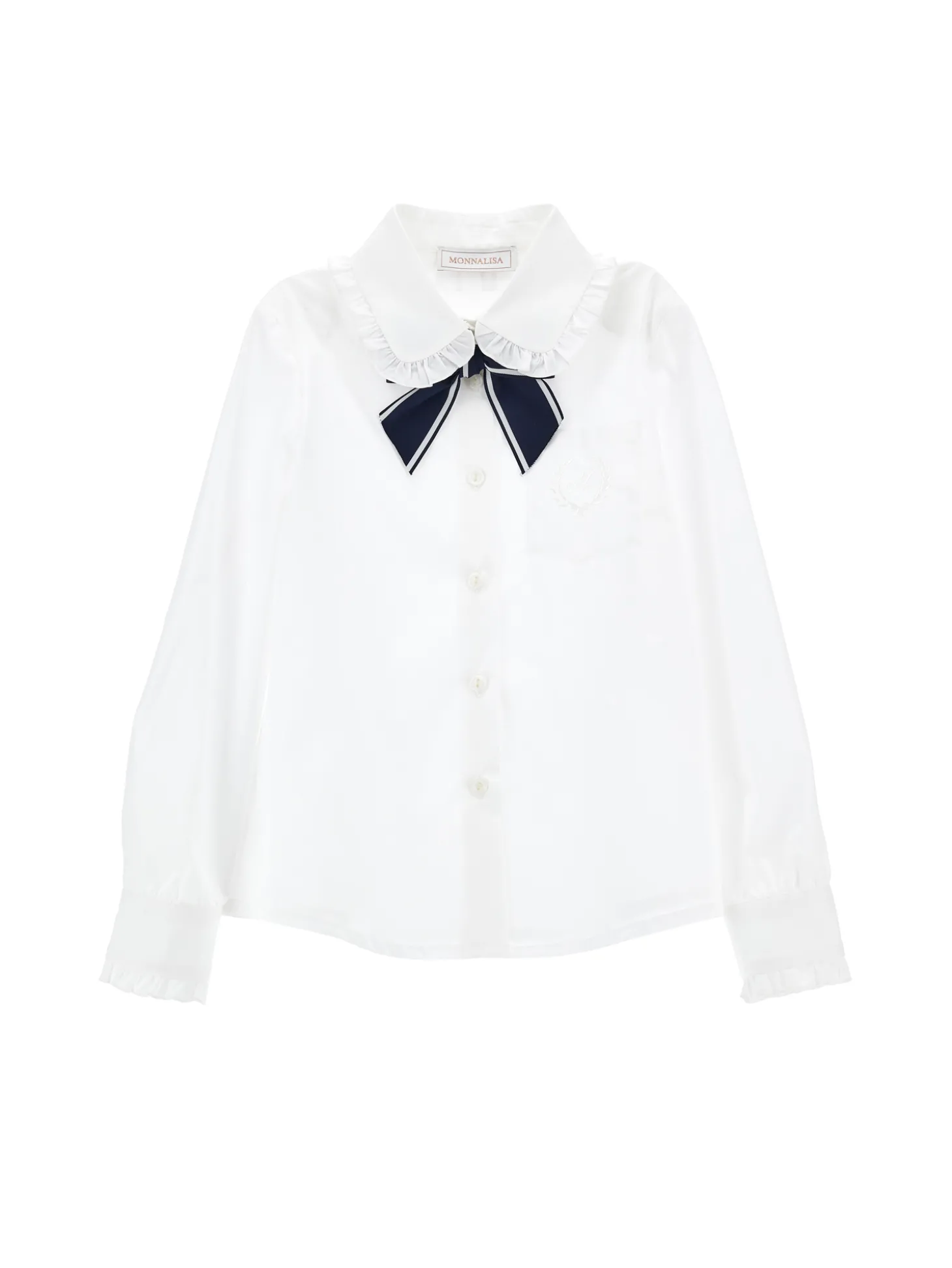 Camicia stretch con fiocco