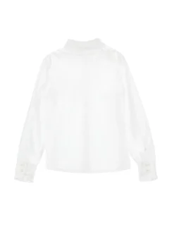 Camicia stretch con fiocco