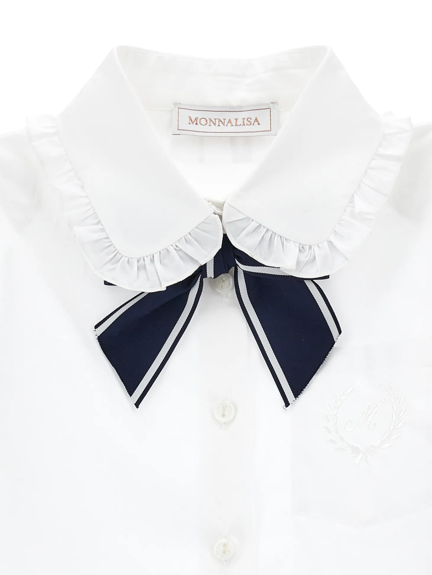 Camicia stretch con fiocco