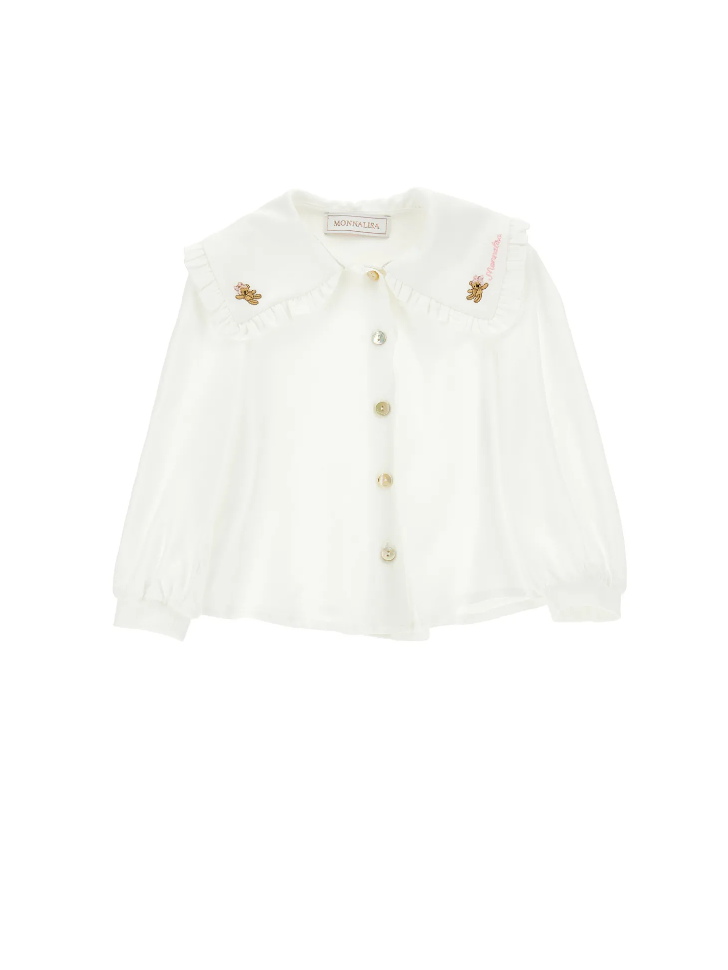 Camicia twill ricamata