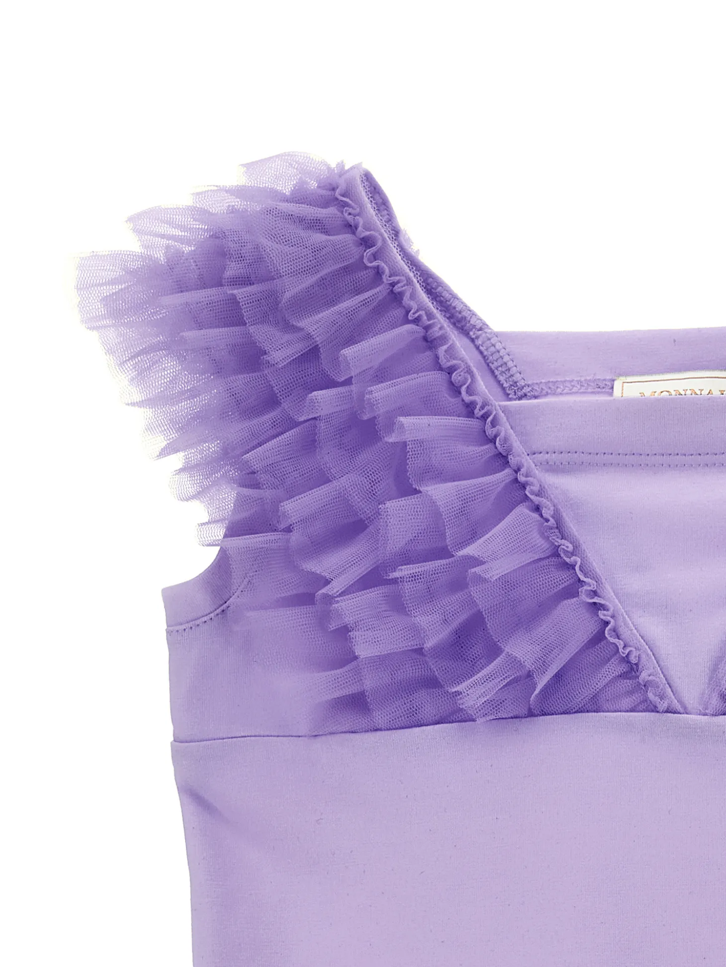 Canotta jersey dettagli tulle