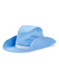 Cappello gabardina con fiori e borchiette