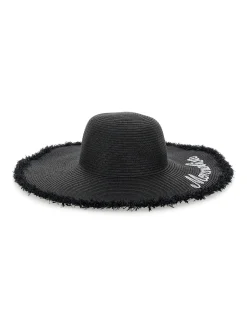 Cappello paglia righe ricamato
