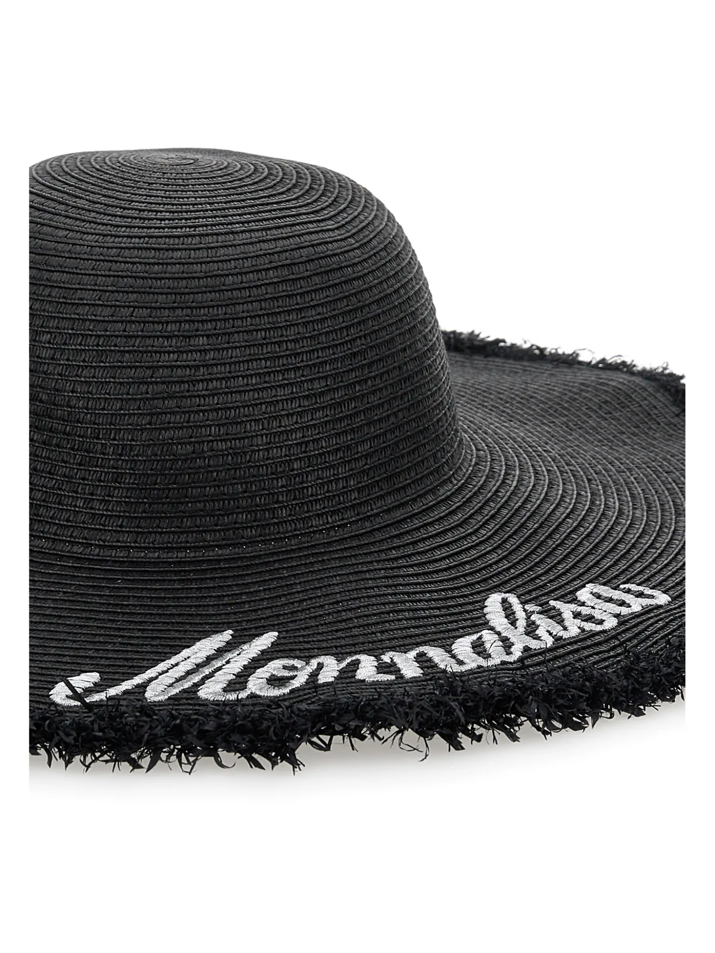 Cappello paglia righe ricamato