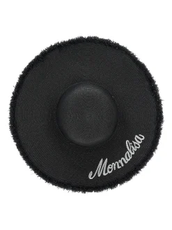 Cappello paglia righe ricamato