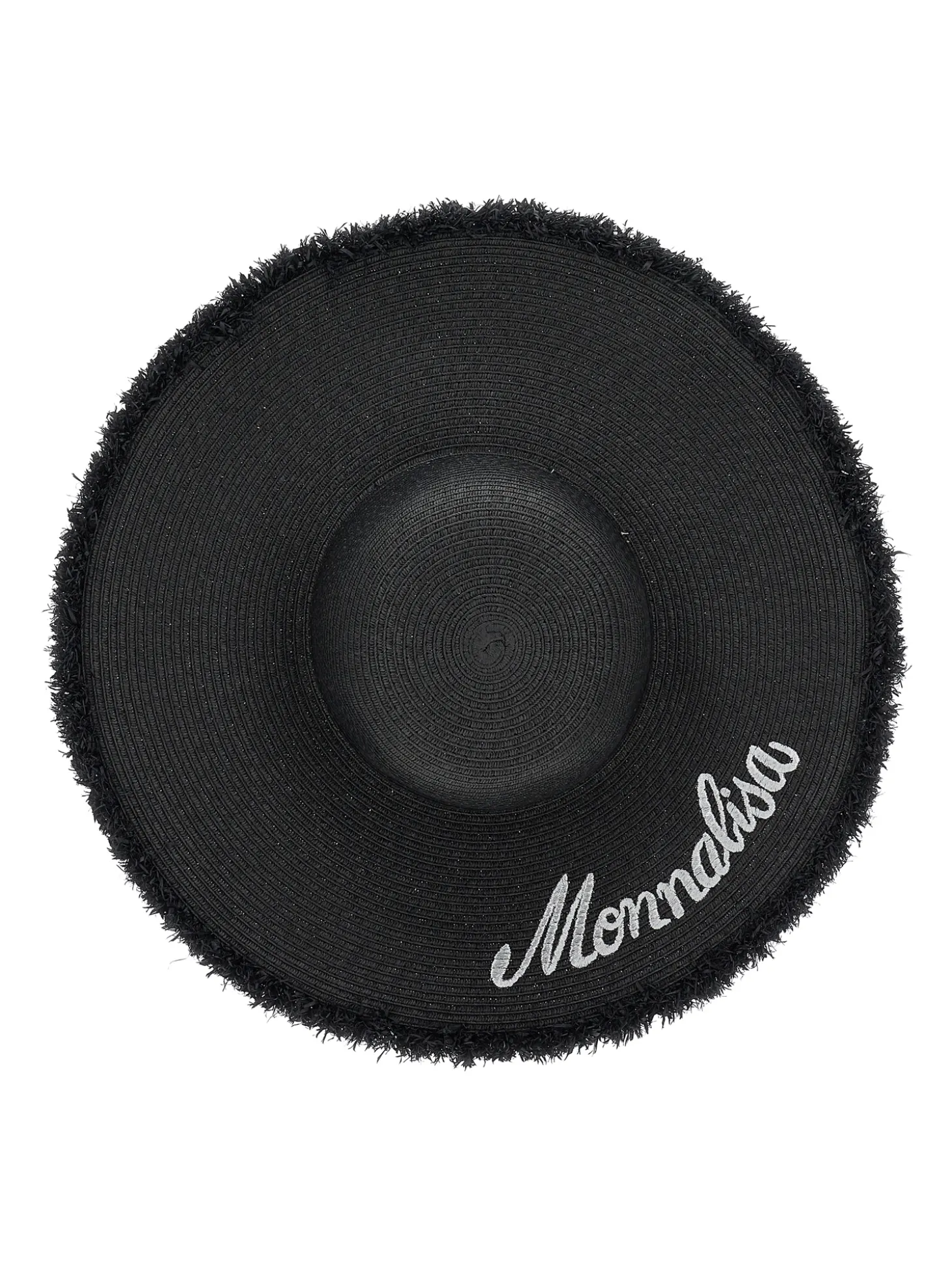 Cappello paglia righe ricamato