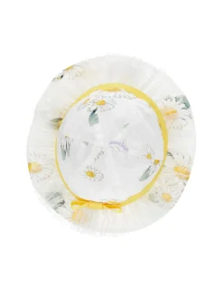 Cappello tela stampa margherite