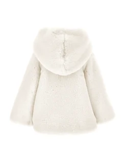 Cappottino peluche con cappuccio