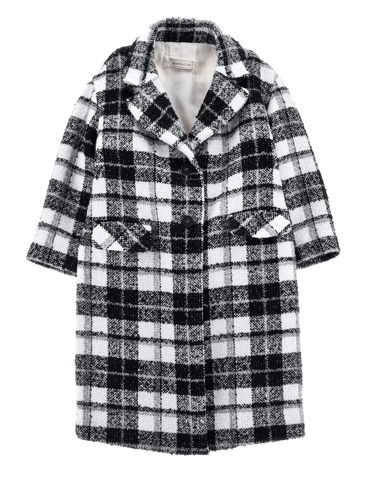Cappotto bouclé tartan