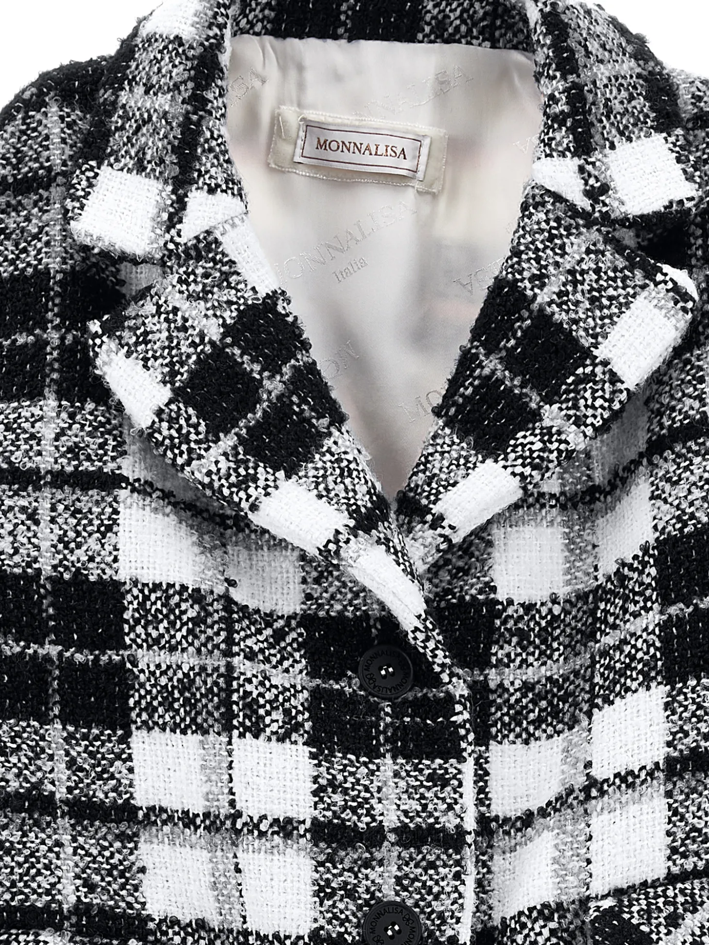 Cappotto bouclé tartan