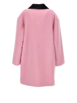 Cappotto con colletto velour