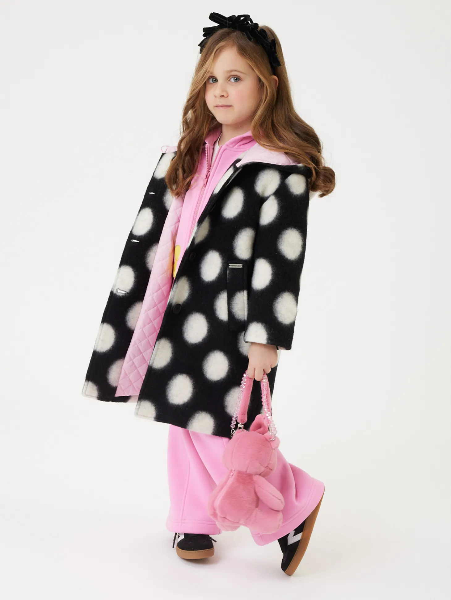 Cappotto lana cotta pois